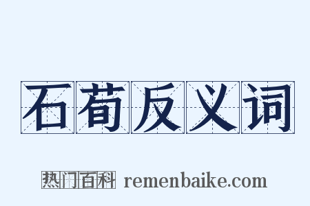 石荀反义词是什么意思的图片